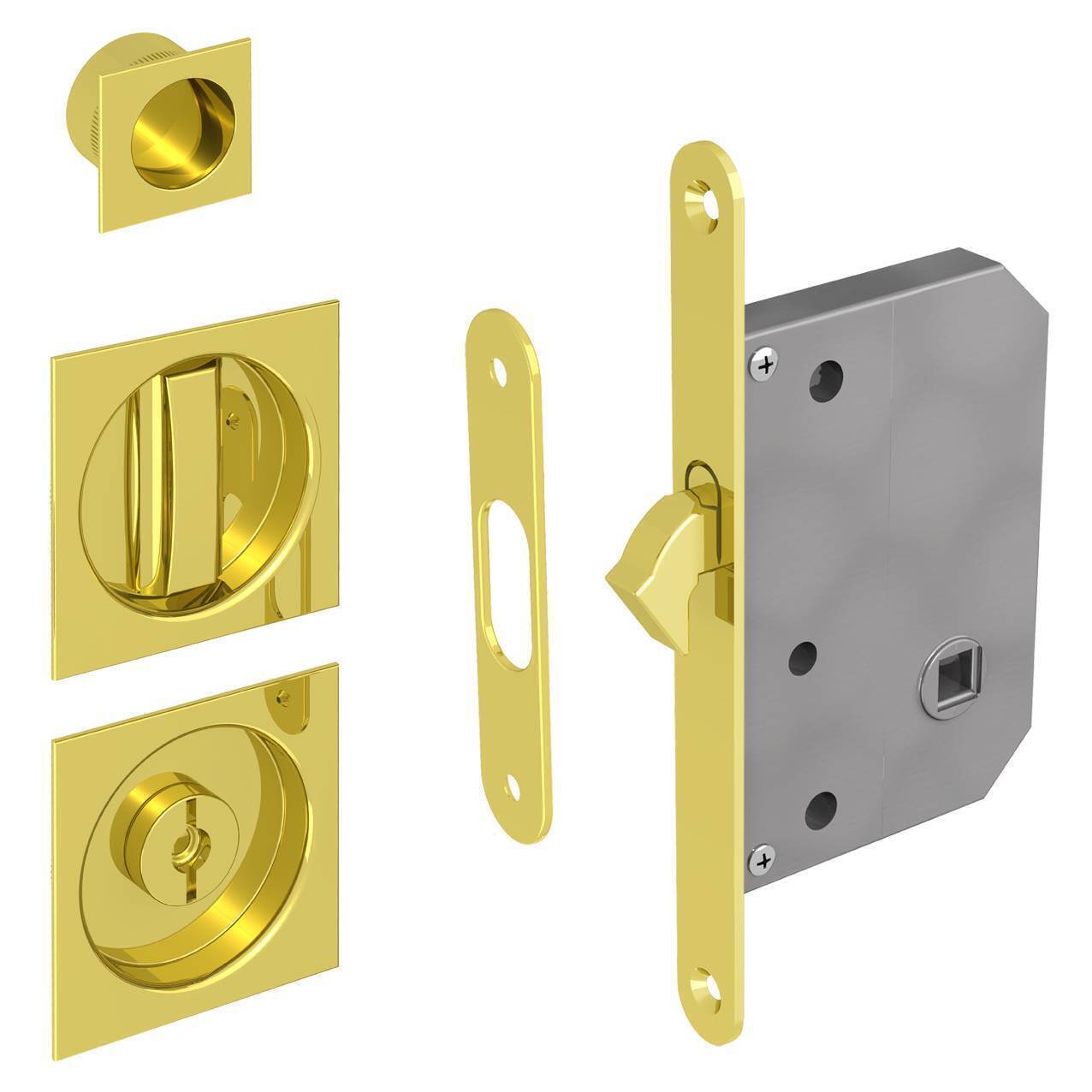 Sliding Door Bathroom Lock Set Square Handles And Locks