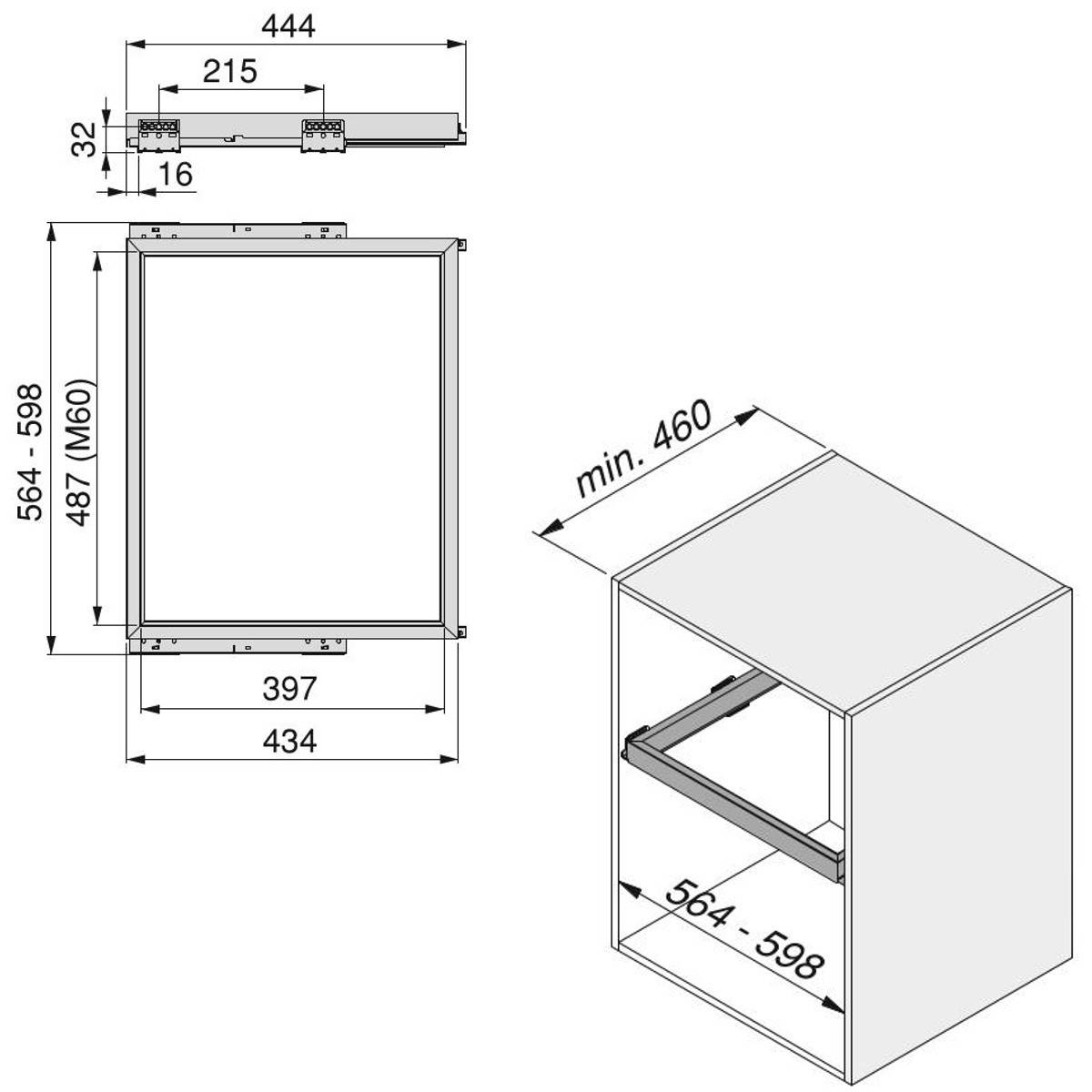 HETTICH 9132881 pullout trouser hanger under the shelf 500 mm silver   Démos trade as