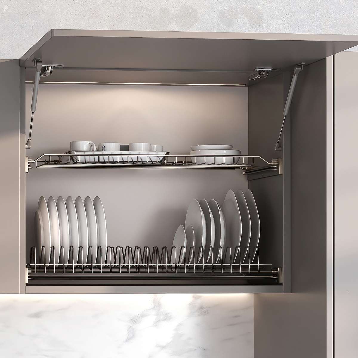Dish shop drainer cupboard