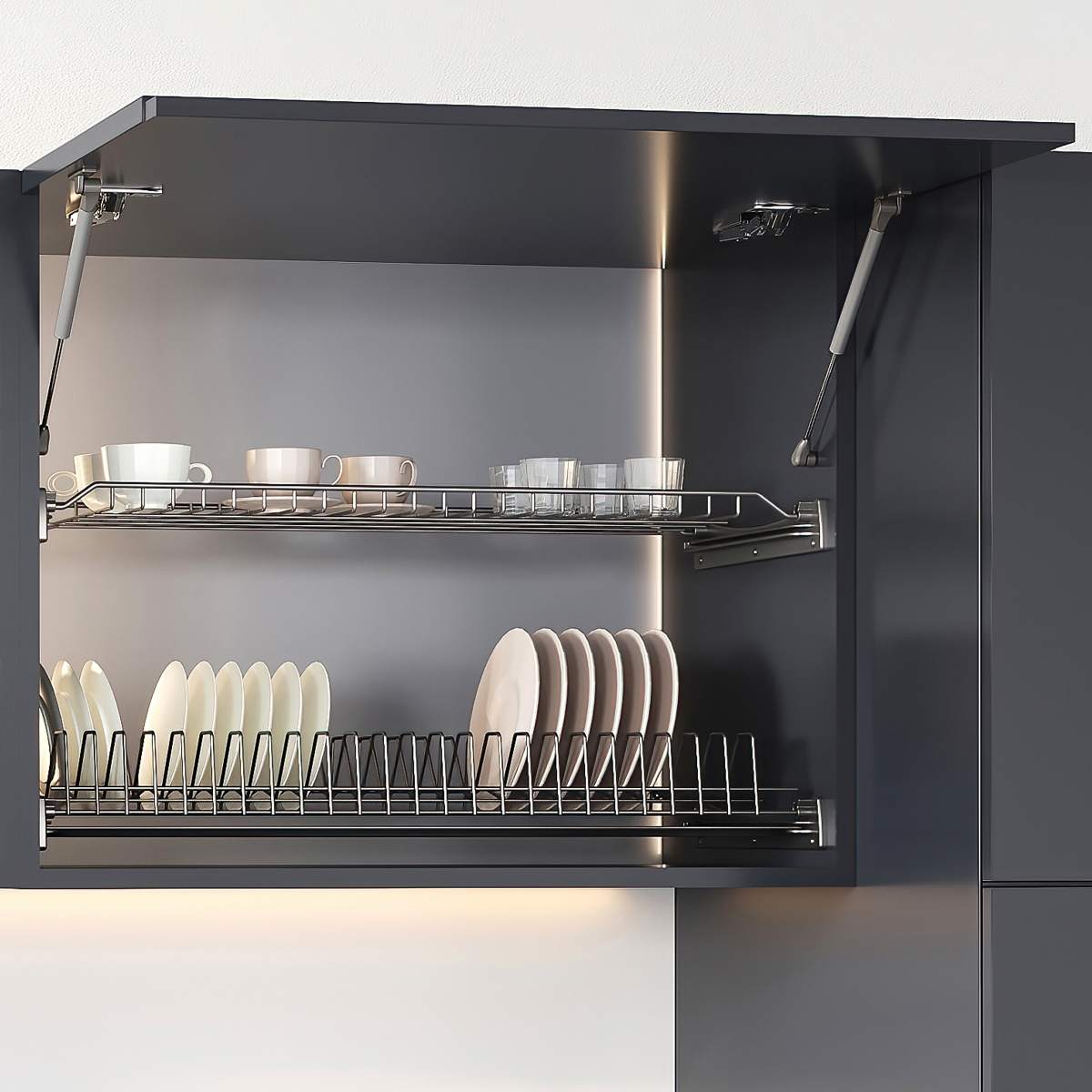 Dish shop drainer cupboard