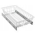2331-001-Wardrobe MD Pull Out Wire Basket In White