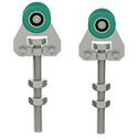 4887-001-S-40 Pair of Stainless Steel/Nylon Single Trolleys 150kg (INOX)