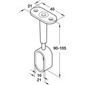 0767-001-rail-centre-support-height-adjustable