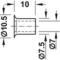 1891-001-socket-plug-in-for-wooden-shelves-and-o-7-5-mm-hole