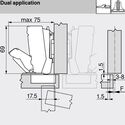 8378-001-blum-clip-top-half-overlay-170-degree-sprung-hinge-71t6650