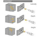 9033-004-X91 Soft Close Inset Hinge 105° With Mounting plate