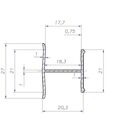 0700-001-h-shape-joining-profile-for-18mm-panels-and-glass