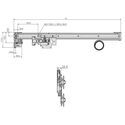 9450-021-Accuride 1532 Pivot Pocket Door Gear For 600-1200mm Tall Cabinet Doors