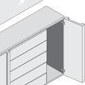9897-010-Blum Clip Top Inset 95 Degree Blumotion Cabinet Hinge 71B9750 With Mounting Plate