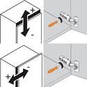 0638-010-Blum Clip Top Standard Inset 110 Degree Cabinet Hinge 71T3750 With Mounting Plate