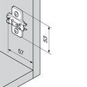 0638-010-Blum Clip Top Standard Inset 110 Degree Cabinet Hinge 71T3750 With Mounting Plate