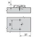 0638-010-Blum Clip Top Standard Inset 110 Degree Cabinet Hinge 71T3750 With Mounting Plate