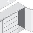 9780-012-Blum Clip Top Full Overlay 95 degree Unsprung Hinge For Tip-On 70T9550.TL With Mounting Plate Onyx