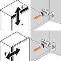 9780-012-Blum Clip Top Full Overlay 95 degree Unsprung Hinge For Tip-On 70T9550.TL With Mounting Plate Onyx