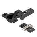 9781-001-Blum Clip Top Inset 95 degree Unsprung Profile Hinge 70T9750.TL With Mounting Plate Onyx
