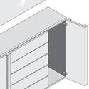 9785-012-Blum Clip Top Half-Overlay 95 Degree Blumotion Cabinet Hinge 70T9690BTL Inserta With Mounting Plate Onyx