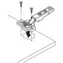 9883-010-Blum Clip Top Full Overlay 110 degree Unsprung Hinge For Tip-On 70T3550.TL With Mounting Plate