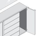 9889-010-Blum Clip Top Half Overlay 95 Degree Cabinet Hinge 70T9650.TL With Mounting Plate