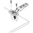 9889-010-Blum Clip Top Half Overlay 95 Degree Cabinet Hinge 70T9650.TL With Mounting Plate