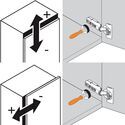 9889-010-Blum Clip Top Half Overlay 95 Degree Cabinet Hinge 70T9650.TL With Mounting Plate