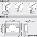 9889-010-Blum Clip Top Half Overlay 95 Degree Cabinet Hinge 70T9650.TL With Mounting Plate