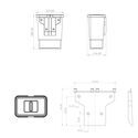 11185-001-EASY Ecofriendly Waste Bin For Swing Out Door 6 Litres - For 300mm Cabinet