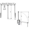 1897-002-Black Superlift 20kg Heavy Duty Pull Down Rail Lift