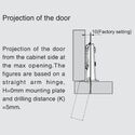 11208-006-DTC Black C82 Sprung 110° Half Overlay Hinge And Plate