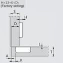 11208-006-DTC Black C82 Sprung 110° Half Overlay Hinge And Plate