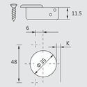11208-006-DTC Black C82 Sprung 110° Half Overlay Hinge And Plate