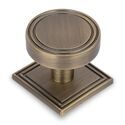 11389-001-claridge-round-knob-and-back-plate-antique-brass