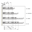 11461-008-Concealed Drawer Runner Push to Open Full Extension 35kg (Maximum 19mm Drawer Sides)