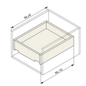 11461-008-Concealed Drawer Runner Push to Open Full Extension 35kg (Maximum 19mm Drawer Sides)