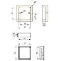11476-002-Flow Square Recessed Pull Handle