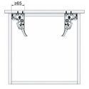 11498-006-Concealed Drawer Runner Push To Open Soft Close Full Extension 30kg (Maximum 19mm Drawer Sides)
