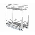 11513-003-Cargo Mini Two-Tier Soft Close Pull-Out Basket - Chrome