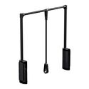 11535-001-Pull Down Wardrobe Rail Lift with Soft Close - Black