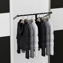 11535-001-Pull Down Wardrobe Rail Lift with Soft Close - Black