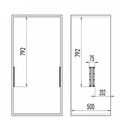 11566-001-Pull Down Wardrobe Rail Lift with Soft Close - White