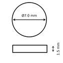 11536-001-Silicone Bumper Dots 7 x 1.5mm (Pack Of 50)