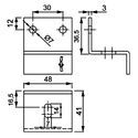 11550-001-S-30 Stainless Steel Track Wall Mounting Bracket (INOX)