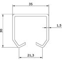 11556-002-S-30 Sliding Door 3000mm Track Set For Maximum 75kg Doors