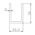 11556-002-S-30 Sliding Door 3000mm Track Set For Maximum 75kg Doors