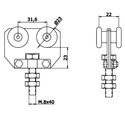11556-002-S-30 Sliding Door 3000mm Track Set For Maximum 75kg Doors