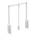 11566-001-Pull Down Wardrobe Rail Lift with Soft Close - White