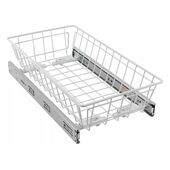2331-001-Wardrobe MD Pull Out Wire Basket In White
