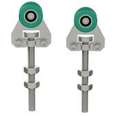 4887-001-S-40 Pair of Stainless Steel/Nylon Single Trolleys 150kg (INOX)