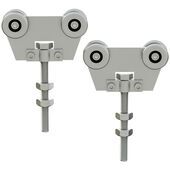 4943-001-s-40-pair-of-stainless-steel-double-trolleys-300kg-inox 4943-001-s-40-pair-of-stainless-steel-double-trolleys-300kg-inox