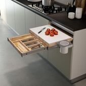11524-001-Pull-Out Fold Cook Table Soft Close Drawer