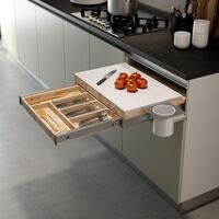 11524-001-Pull-Out Fold Cook Table Soft Close Drawer
